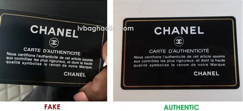 chanel authentication card fake vs real|chanel authenticity card real or false.